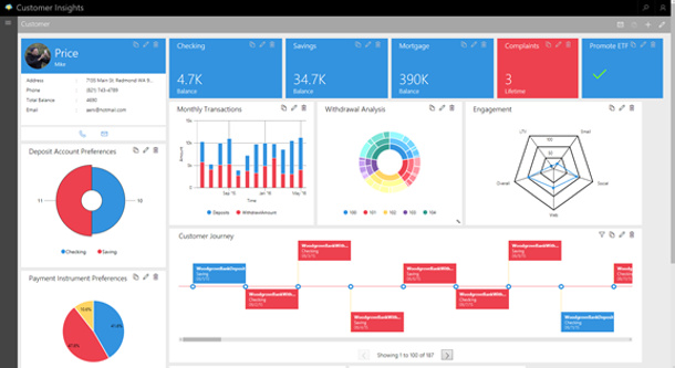 Customer 360 view in sample DCI application