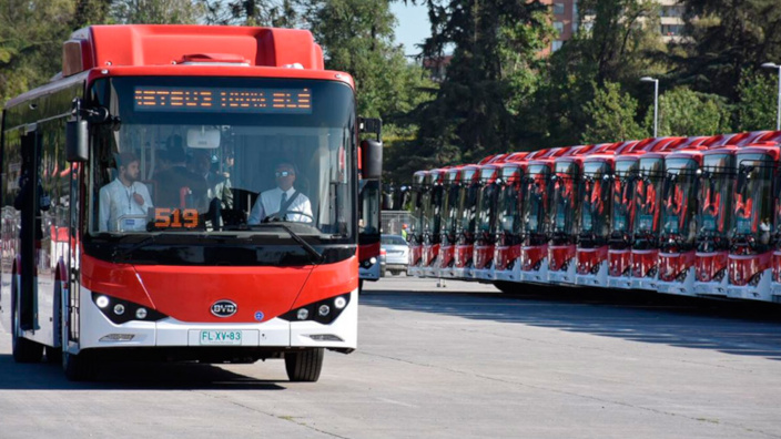 Buses electricos - BYD - Transantiago